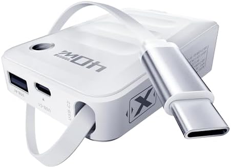 Compact 40 W Retractable USB-C Fast Charger Block – Dual-Port Power Adapter for i Phone 16/15, Galaxy, and Pixel Devices – Ultimate Travel Companion with Foldable Plug for Efficient Charging on the Go