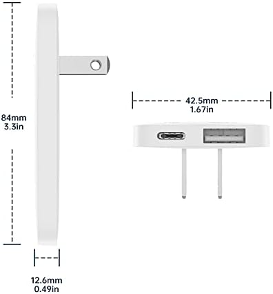 BUDI 33 W Ultra-Slim Travel Wall Charger – Dual USB Fast Charging Adapter for Mac Book, i Pad, i Phone, Samsung Galaxy & More – Compact Design with Advanced Safety Features for Effortless Device Charging