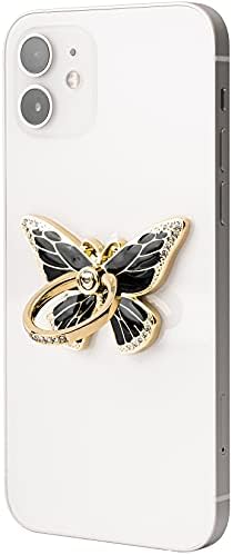 Glitter Butterfly Phone Ring Grip Holder – 360-Degree Rotating Kickstand for i Phone, Samsung Galaxy & Android – Stylish Rhinestone Design for Enhanced Durability and Comfort – Perfect Gift for Women and Girls – Secure Adhesive for Optimal Grip – Versatile Stand for Video Calls, Streaming & More