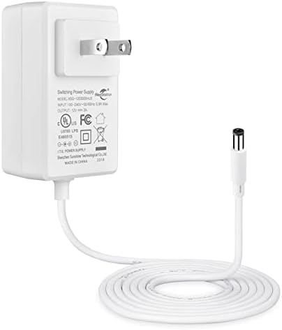 Versatile 12 V Power Adapter – AC to DC Transformer for LED Light Strips, LCD Monitors, and More – Compact 5.5 mm x 2.1 mm US Plug – UL Listed for Maximum Safety and Performance – Ideal for Home and Office Power Solutions