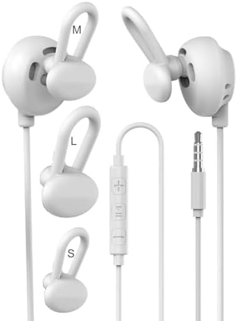 Benjun Premium Open-Ear 3.5 mm Wired Headphones – Lightweight Sport Earbuds with Built-In Microphone for Gaming, Music, and Professional Use – Comfortable, Universal Compatibility with Clear Sound Performance and Tangle-Free Design