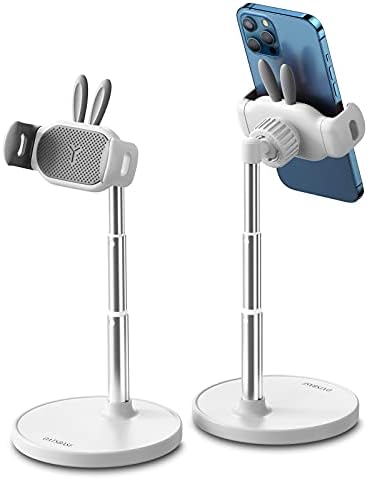 OATSBASF Cute Cell Phone Stand, Adjustable Bunny Phone Stand for Desk, Thick Case Friendly Holder Compatible with iPhone, Kindle, iPad, Switch, All Phones (Pink) – Enhanced Compatibility and Speed
