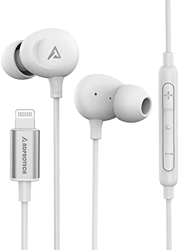 Premium Lightning Earbuds with Secure Ear-Hook Design for i Phone 14/13/12/11 Pro Max/X/XS Max/XR – MFi Certified Sports Earphones in Elegant Rose Gold with Built-in Mic for Hands-Free Calls and Rapid Charging
