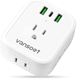 European Travel Charger Adapter Set – All-in-One International Plug Converter with 20 W USB-C Fast Charge, 4 Device Outlets & 3 Quick Charge Ports for Effortless Power in Italy, Spain, France, and Germany – Essential Gear for Global Travelers Seeking Unmatched Compatibility and Speed