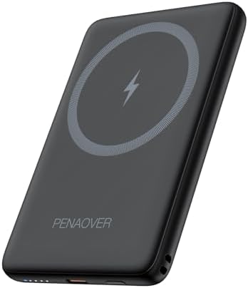 Magnetic Wireless Power Bank for i Phone 16/15/14/13/12 | 5000 m Ah Fast Charging Battery Pack with USB-C Cable | Ultra-Slim & Lightweight Design for Easy Portability | Advanced Safety Features for Reliable On-the-Go Power Solutions