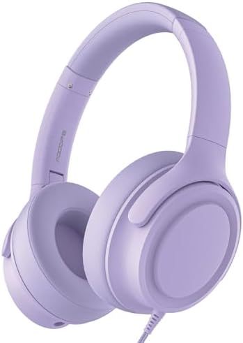 Experience Ultimate Sound Clarity with Stylish Purple USB C Wired Over-Ear Headphones – Immerse Yourself in Exceptional Hi-Fi Stereo Audio and Advanced Noise Isolation for Unmatched Comfort, Ideal for Music Aficionados and Professionals, Fully Compatible with USB C Devices