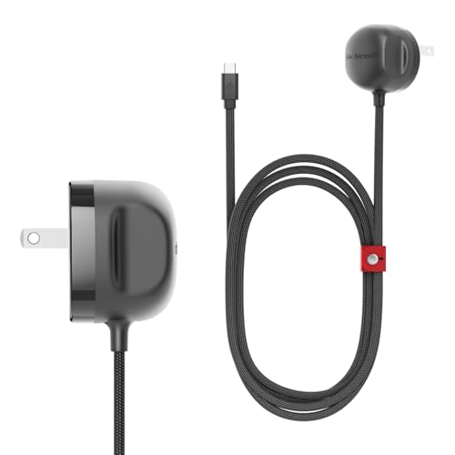 Twelve South Power Cord 30 W USB-C Fast Charger with 4 ft Tangle-Free Cable and Compact Wall Adapter – Universal Compatibility for i Phone, i Pad, Samsung, Mac Book Air & More – Sleek Slate Design for Home & Travel Efficiency