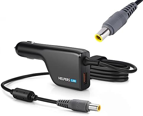 High-Speed Laptop Car Charger Adapter for Lenovo Think Pad Series – 20 V 4.5 A Power Supply with USB QC3.0 Fast Charging for Enhanced Performance in Cars, Trucks, and RVs – Ultimate Compatibility for X60, X61, T60, T400, and More – Charge Your Devices on the Go!