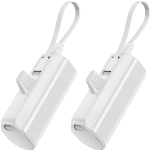Ultra-Compact 5000 m Ah Mini Power Bank for i Phone: MFi Certified Fast Charging Battery Pack (2-Pack White) – Lightweight & Portable Charger for On-the-Go Convenience with 20 W PD Technology Ultra-Compact 5000 m Ah Mini Power Bank for i Phone: MFi Certified Fast Charging Battery Pack (2-Pack White) – Lightweight & Portable Charger for On-the-Go Convenience with 20 W PD Technology