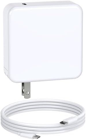 Ultra-Fast 100 W USB-C Power Adapter for Mac Book, Compatible with 13″ to 16″ Models & i Pad Pro – Smart Charging with LED Indicator, Foldable Plug, and Full Safety Features for Enhanced Device Protection and Portability