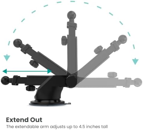 Wireless Car Mount with 15 W Fast Charging – Versatile 3-Way Mount for Dash, Window, or Vent – Enhanced Smartphone Compatibility for Safe Driving Experience