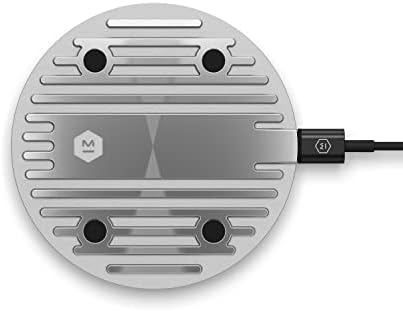 Elevate Your Charging Experience with the MASTER & DYNAMIC MC100 Gunmetal Aluminum Wireless Charging Pad – Fast, Stylish Station for Earbuds with Non-Slip Surface, Perfect for Home or Office Décor, Enhance Your Audiophile Lifestyle