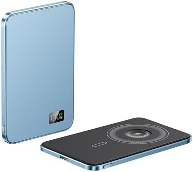 Sleek 5,000 m Ah Magnetic Wireless Charger for i Phones – Fast Charging Power Bank with LED Display, Compatible with i Phone 16 Pro Max/16 Pro/16, 15/14/13/12 Series – Effortless Charging for On-the-Go Lifestyles