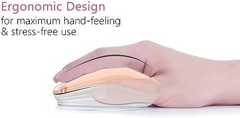 Ultra-Quiet Wireless Mouse with Nano Receiver – Perfect for PC, Laptop & Mac Book | Portable Optical Mice for Effortless Navigation | Ergonomic Design for Comfort & Productivity | Ideal for Mobile Professionals & Students