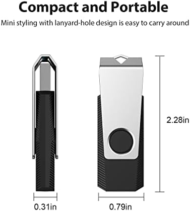 Colorful 5-Pack 64 GB USB Flash Drives by Aiibe – Versatile Data Storage Solution with Enhanced Speed and Compatibility – Stylish and Portable Thumb Drives in Black, Red, Cyan, Green, and Purple for Easy File Organization and Backup