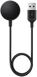 Samsung Galaxy Watch Fast Charger – Universal Compatibility for Gear S3, Galaxy Watch Active/Active 2, Watch 3, 4 & 4 Classic – Sleek Black Design for Optimal Performance and Portability