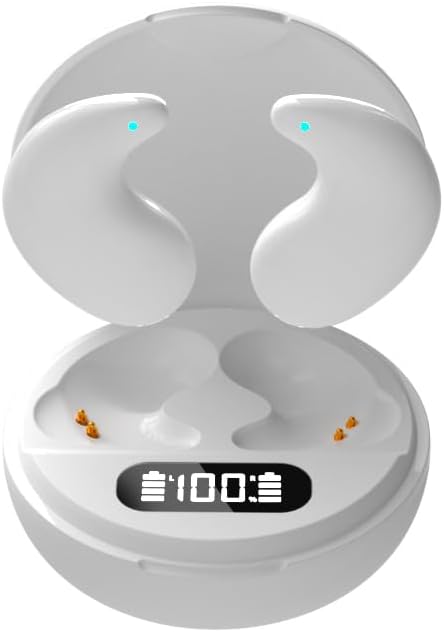 Revolutionary Flat-Fit Wireless Sleep Earbuds for Side Sleepers – Exceptional Comfort Meets Long Battery Life & Water-Resistant Durability for Uninterrupted Sound During Sleep, Sports, and Running (Black) – Perfect for Relaxation and Active Lifestyles