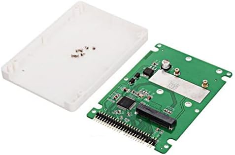 Upgrade Your Laptop Storage with Chen Yang m SATA Mini SATA SSD to IDE 44 Pin External Hard Disk Enclosure – High-Speed Data Transfer, Tool-Free Setup, and Enhanced Compatibility for 2.5-Inch Drives in Stylish White Finish