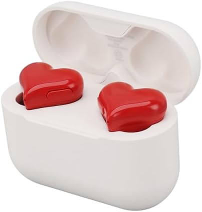 GOWENIC Heart Shaped Wireless Earbuds – Premium Noise Cancelling Earphones with Hi-Fi Stereo Sound, Extended Battery Life, and Universal Device Compatibility for Ultimate Audio Enjoyment