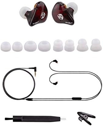 BASN Professional In-Ear Monitor Headphones with Detachable MMCX Earbuds – Dual Dynamic Drivers for Musicians | Noise-Isolating Audio Experience in Stylish Blue | Versatile Compatibility for Studio and Stage Use