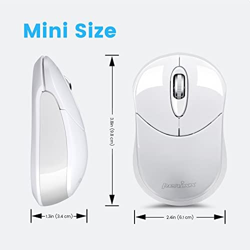 Elevate Your Productivity with the Perixx PERIMICE-802 PP Wireless Bluetooth Mouse – Sleek Purple Design for Windows, i OS & Android Devices – Ergonomic Comfort and High Precision Tracking for On-the-Go Professionals