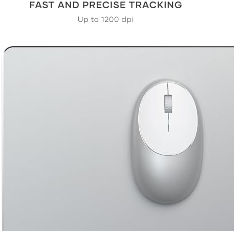 Satechi M1 Wireless Bluetooth Mouse – USB-C Rechargeable, Sleek Compact Design for Mac & Windows, Ultimate Portability for i Phone, i Pad Pro, Mac Book & More – Stylish Silver Finish for Effortless Connectivity and Comfort