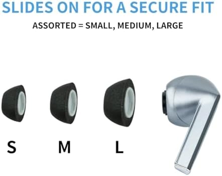 Enhance Your Audio Journey with Comply True Grip Memory Foam Earbud Tips for Samsung Galaxy Buds3 Pro | Ultimate Comfort, Secure Fit, and Superior Noise Isolation | Convenient Removal & Cleaning Tool Included | Available in Black (S/M/L) – Ideal for Audiophiles and Active Lifestyles