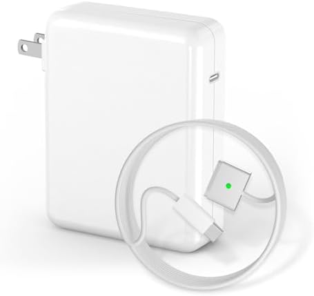 Ultra-Fast 140 W USB-C to Magnetic 3 Power Adapter for Mac Book Pro & Air (2021-2023) | Exceptional Charging Efficiency with 6.6 ft Braided Cable | Universal Compatibility for M1 & M2 Models | Innovative LED Indicator for Charging Status | CE/FCC/ROHS Certified Quality Assurance