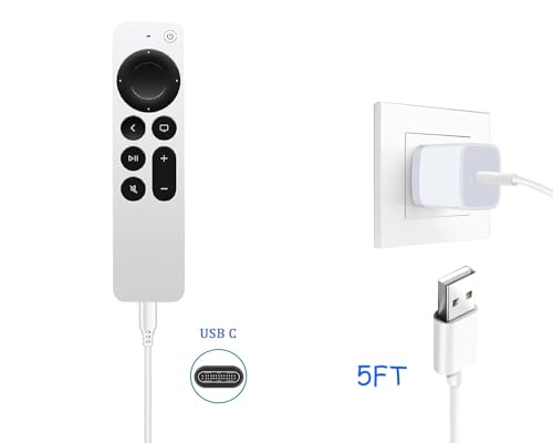 Premium 3.3 ft USB C Charging Cable for Apple Devices – Fast Charge Adapter for Apple TV Remotes, i Phone 15, and i Phone 15 Pro Max – Durable, Lightweight & Optimal Connectivity for Enhanced Entertainment Experience