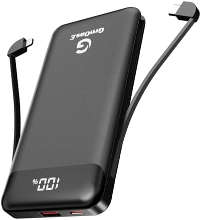 Compact 10,000 m Ah Power Bank – Fast Charging Portable Charger with Dual USB-C Compatibility for i Phone 16, Samsung, and Android Devices – Sleek Black Design for Ultimate Travel Convenience and Enhanced Device Performance