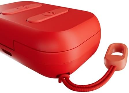 Skullcandy Dime Wireless Earbuds – Sweat-Resistant In-Ear Headphones with 12-Hour Battery Life, Built-in Microphone, and Universal Bluetooth Compatibility – Stylish Red Design for Active Lifestyles