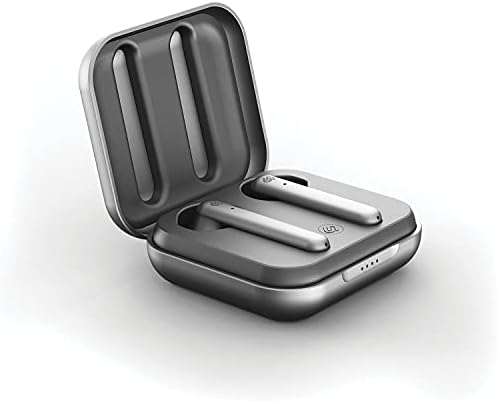 Urbanista Stockholm Plus True Wireless In-Ear Earbuds with Microphone (Titanium) – Premium Bluetooth 5.0 Audio, IPX4 Waterproof, Extended Battery for All-Day Comfort and Clear Calls