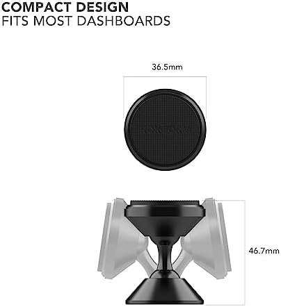 ROKFORM Magnetic Car Mount: Adjustable 360° Swivel Aluminum Dashboard Holder for Smartphones – Secure 3 M VHB Tape, Sleek Design for Cars, Trucks, and Vans – Ultimate Hands-Free Navigation and Accessibility Solution