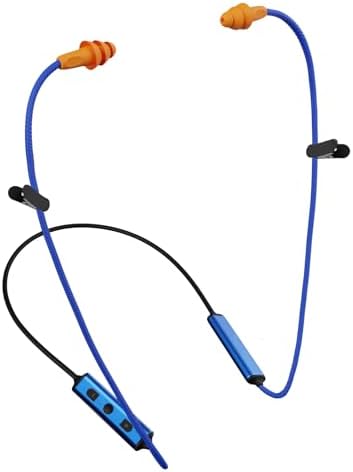 Professional Bluetooth Earplug Headphones with Neckband – 20-Hour Long-Lasting Sweatproof Wireless Earbuds for Construction and Workplace Safety – Superior Noise Reduction, Integrated Mic & User-Friendly Controls for Effortless Connectivity – Perfect for High-Noise Environments