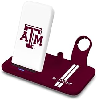 SOAR NCAA 4-in-1 Wireless Charging Docking Station: Rapid Charge Solution for i Phone, Apple Watch, Air Pods & Apple Pencil – Official NCAA Design for Ultimate Fan Experience and Device Compatibility