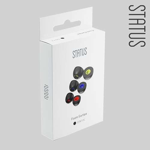 Ultimate Comfort Memory Foam Earbud Tips for Status Audio Between Pro & 3 ANC – Onyx Black Replacement Tips for Enhanced Sound Isolation & Long-Lasting Wearability