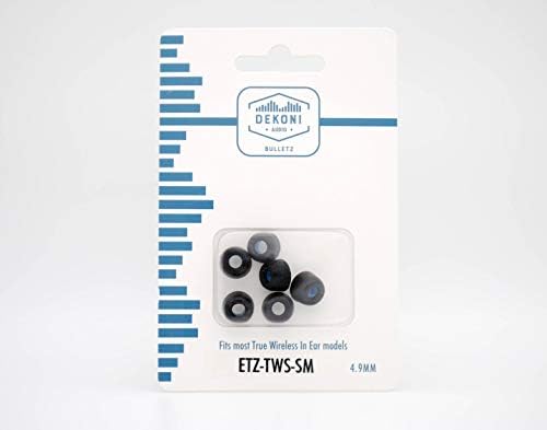 Upgrade Your Sound with Dekoni Bulletz Memory Foam Earbud Tips – Small Replacement Tips for Enhanced Comfort & Sound Isolation for Beats, JBL, Sony & More TWS Earbuds (Three-Pack)