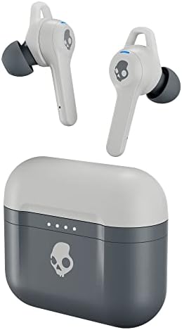 Skullcandy Indy Evo Wireless Earbuds – 30-Hour Battery Life, IP55 Sweat Resistant, Universal Compatibility for i Phone & Android – Touch Control Bluetooth Headphones in Grey for All-Day Comfort and Premium Sound Experience