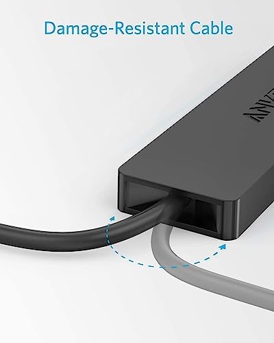 Anker Ultra-Slim 4-Port USB 3.0 Hub – Lightning-Fast 5 Gbps Data Transfer for Mac Book, i Mac, and Surface – Compact 0.7 ft Design for On-The-Go Professionals – Enhance Your Workspace with Effortless Connectivity and Seamless Device Integration