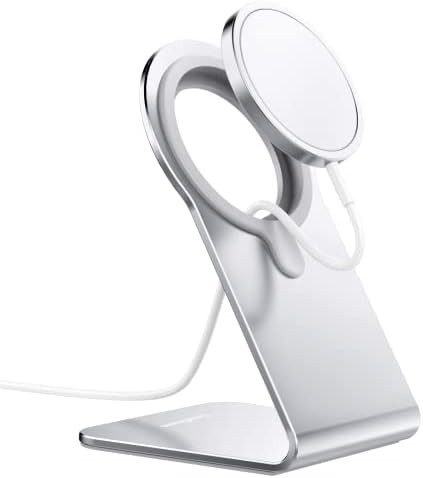 Stand for MagSafe Charger, CreaDream Aluminum Stand Holder for iPhone 16 15 14 13 12 Series, Magsafe Accessories Compatible with iPhone 16 15 14 13 12 Plus, Pro, Pro Max [MagSafe Charger Not Included] – Enhanced Compatibility and Speed