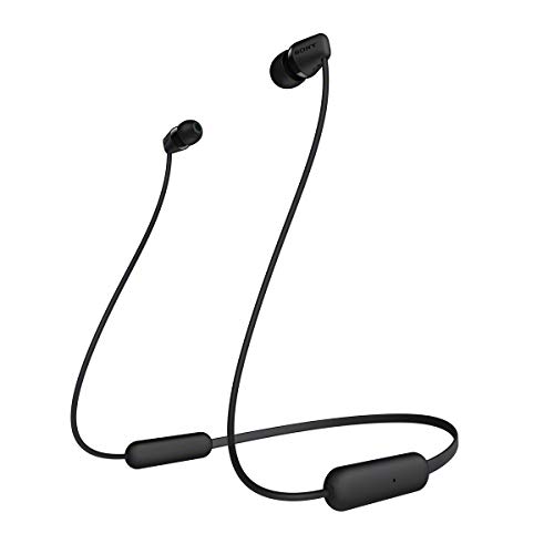 SONY WI-C200 Wireless Bluetooth Earbuds – Sleek Black Design for Ultimate Sound Quality and Comfort – Perfect for Active Lifestyles and Hands-Free Calling with Extended Battery Life and Quick Charge Feature