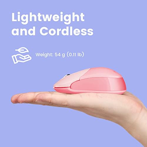 Elevate Your Productivity with the Perixx PERIMICE-802 PP Wireless Bluetooth Mouse – Sleek Purple Design for Windows, i OS & Android Devices – Ergonomic Comfort and High Precision Tracking for On-the-Go Professionals