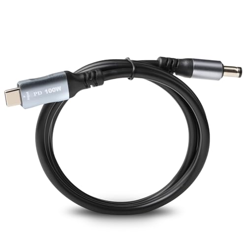 9.9 FT USB-C to DC 5521 Power Cable – High-Speed 20 V 5 A Charging Cord for PD Chargers & Power Banks, Ideal for Efficient Laptop & Device Powering, Durable & Versatile Accessory for Home, Office, and Travel Use