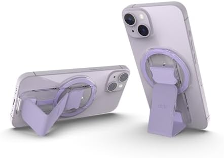 Elevate Your Mobile Experience with the CLCKR Mag Safe 3-in-1 Phone Grip – Lilac – Innovative Grip, Kickstand & Finger Loop Technology for i Phone 16/15/14/13/12, Galaxy S25/S24/S23/S22, and Pixel Devices – Stylish & Durable Accessory for Effortless Compatibility – Ultimate Convenience & Hands-Free Usability for Everyday Adventures – Enhance Your Smartphone’s Functionality Today!