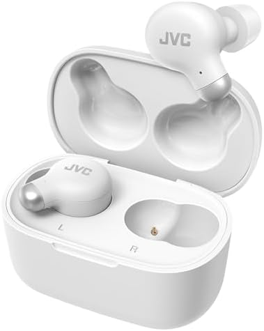 JVC True Wireless Earbuds with Active Noise Cancelling – Bluetooth 5.3 Technology for Seamless Connectivity – Comfortable Fit with S/M/L Memory Foam & Silicone Tips – IPX4 Water Resistant for All-Weather Use – 28 Hours Playback with Compact Charging Case – Versatile Compatibility for Music and Calls