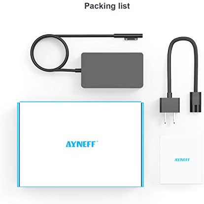 High-Speed AYNEFF 102 W Surface Laptop Charger for Microsoft Surface Book 2/3 & Surface Pro 9/8/7 – 15 V 6.33 A Power Supply with 5.9 ft DC Cable & USB 5 V 1.5 A Port for Fast Mobile Charging – Enhanced Compatibility & Safety Features