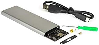 Turbocharged USB 3.1 Type C M.2 SSD Aluminum Enclosure – Silver – Ultimate Speed & Compatibility for Professionals and Enthusiasts