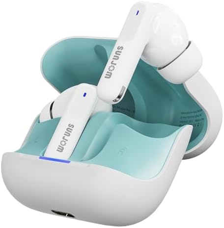 Premium Hybrid Active Noise Cancelling Wireless Earbuds with 6-Mic ENC Technology for Crystal-Clear Calls, 30-Hour Extended Battery Life, and Deep Bass – Stylish White Finish with Lightning-Fast Bluetooth 5.4 for Unmatched Comfort and Superior Sound Experience