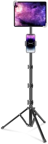 Ultimate Aluminum Alloy Tablet Tripod Stand with 360° Rotation and Adjustable Height – Versatile Holder for 7.9-11 Inch Devices, Ideal for Work, Streaming, and Presentations – Lightweight, Durable, and Portable i Pad Support for Enhanced Stability and Comfort