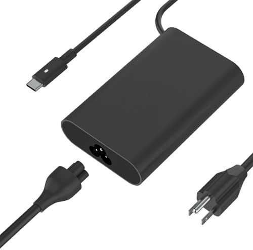 Powerful 65 W USB-C Laptop Charger for Dell – Optimized for XPS & Latitude Series – Lightweight, Travel-Friendly AC Adapter with Advanced Safety Mechanisms – Perfect for Home and Office Use – Versatile Fast Charging Solution for Enhanced Device Performance and Protection